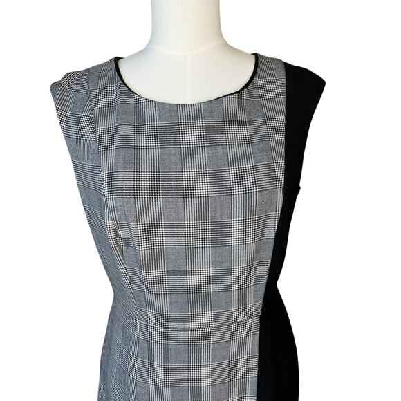 Calvin Klein Women's Dress Plaid Sheath Sleeveless Business Size 6 - Picture 4 of 9
